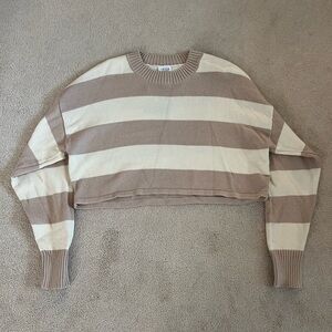 Le Lis Tan and Cream Knit Sweater